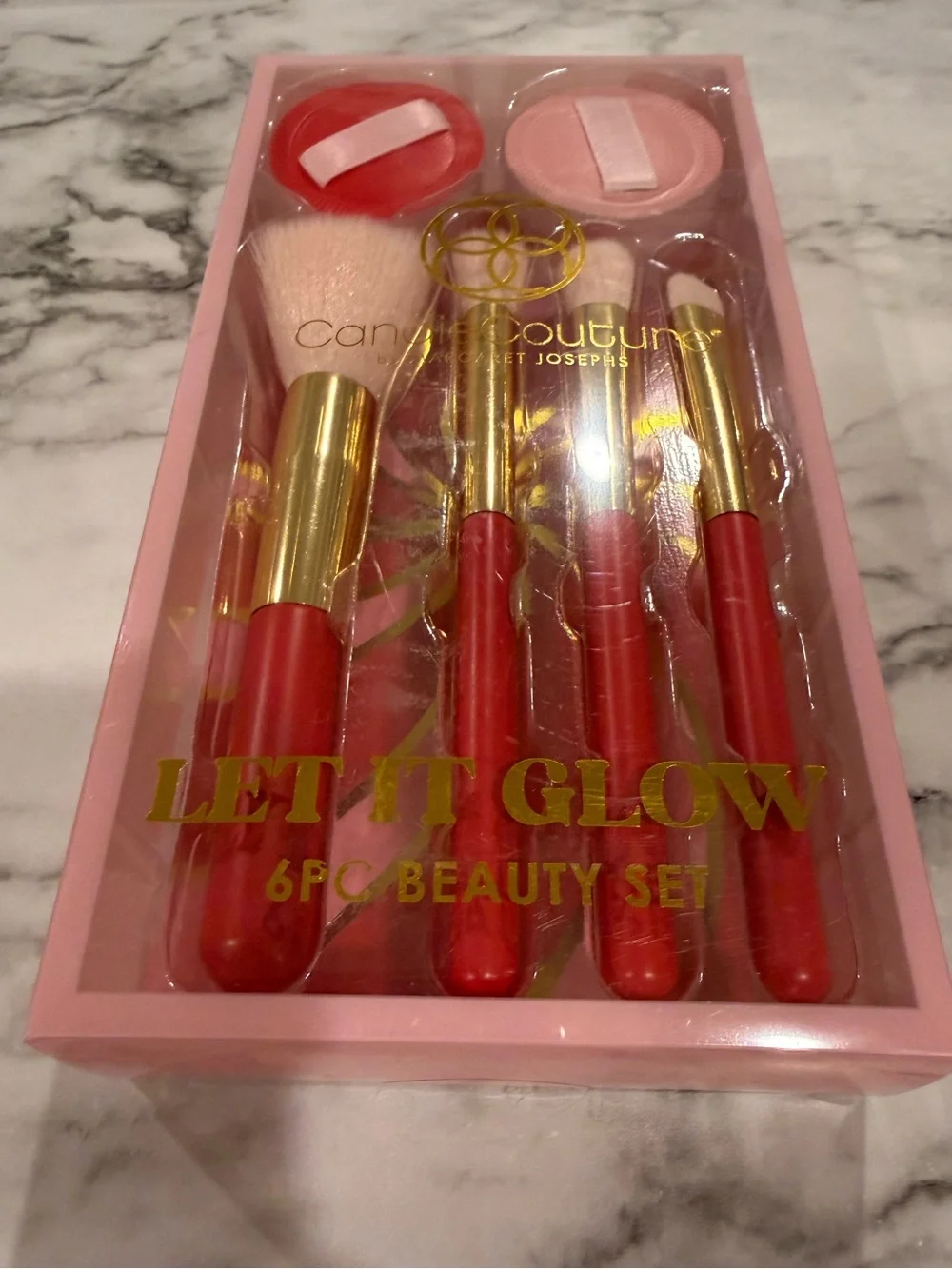 New Red Makeup Brush & Puff Set - Women Makeup Brushes & Tools
